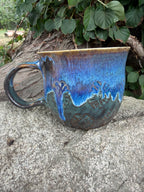 Medium Blue Drip Mug