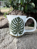 Large Monstera Leaf Mug