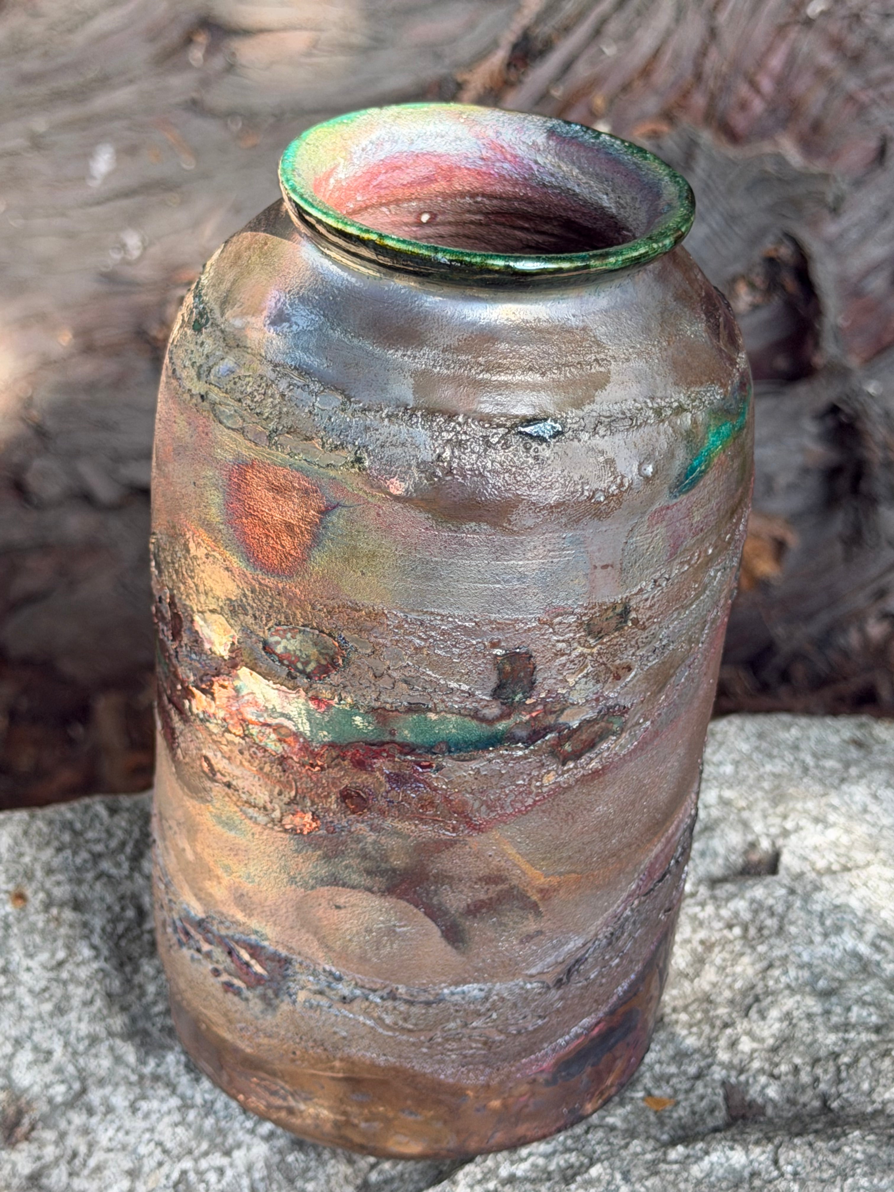 Medium Raku Vase