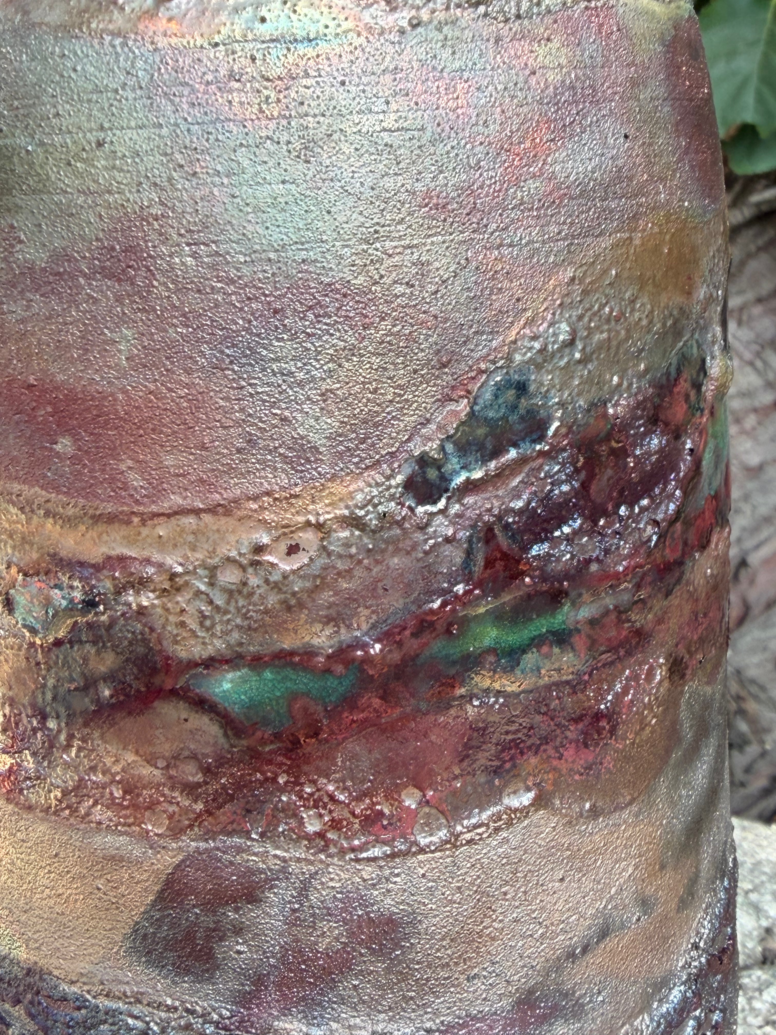 Medium Raku Vase